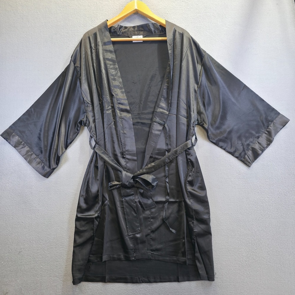 Mirko Women's Black‎ Robe with Belt One Size
